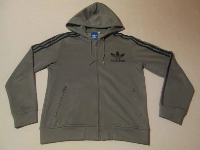 Veste Adidas Originals Vintage Trefoil Capuche - Taille Medium 180 - Vert/Blanc Occasion Très Bon État