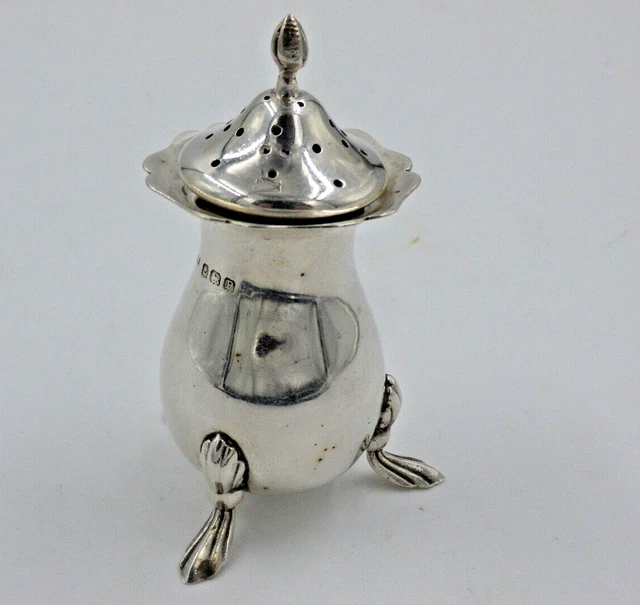 Vaso vintage in pepe argento sterling su tre piedi periodo Art Déco (1952/LN
