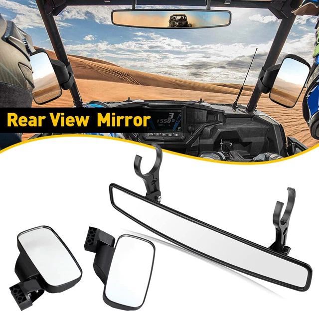 UTV Rear Side&Center Mirrors Set 1.75" Roll Bar For Polaris RZR 570/900/XP 1000