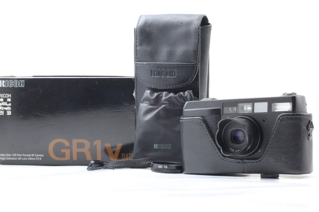 LCD WORKS![N MINT++ w/Case] Ricoh GR1V Black 35mm Point Shoot Film Camera JAPAN