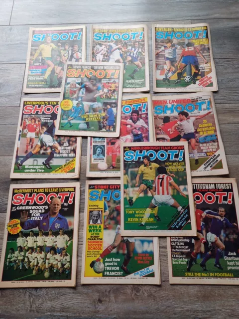 Vintage Shoot Football Magazine Bundle 11 Issues April- July 1980 Kevin Keegan