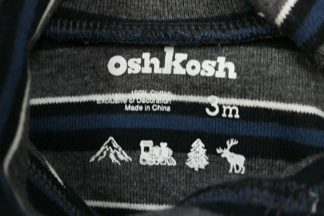 Baby Infant Boy OshKosh Carters 3 piece Romper Pants Outfit Set Size 3 Months 2