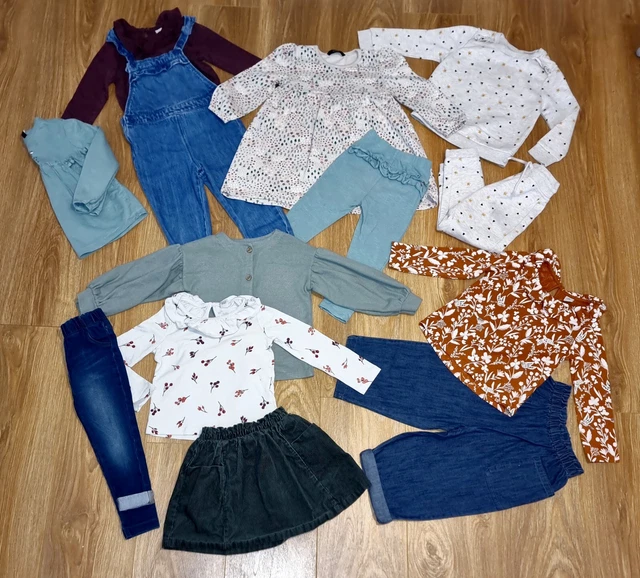 #3 Large Bundle Of Girls Clothes Age 2-3 Years Outfits Dungarees Dress Skirt