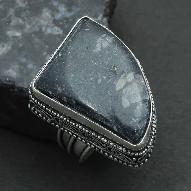 Anello Vintage Turco CrownoRibbons In Stile Pietra - Gioiello Donna Regalo Compleanno - Fascia Aperta Regolabile