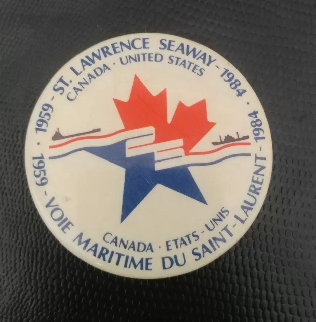 St. Lawrence Seaway 1959-1984 25th Anniversary Button Pin