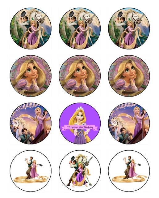 TANGLED RAPUNZEL CAKE Topper Edible Birthday Cupcake Decorations EUR 6 ...