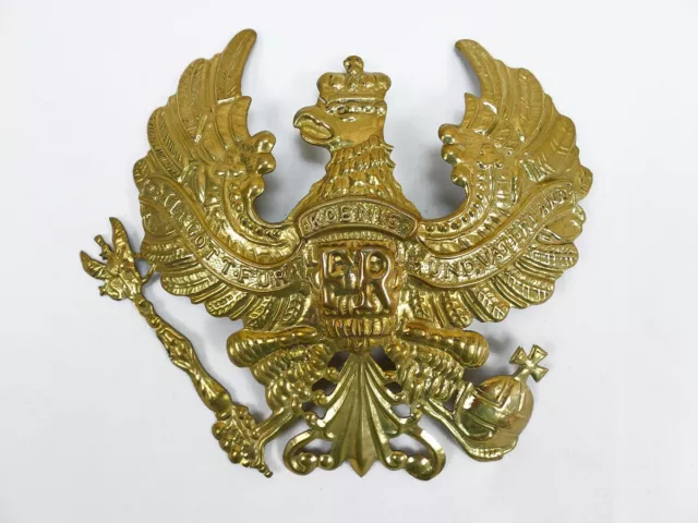 Messing Adler Linienadler Zierrat für Helm Pickelhaube Preussen Ersatzteil groß