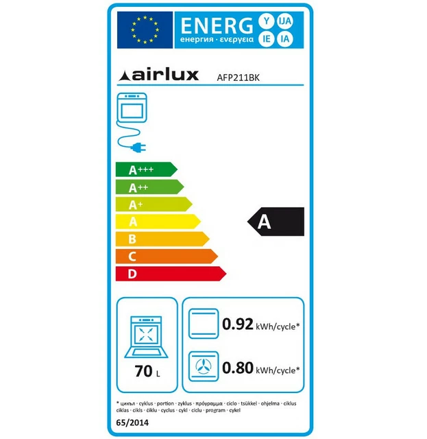 Airlux Four intégrable multifonction 70l 60cm a pyrolyse inox 2