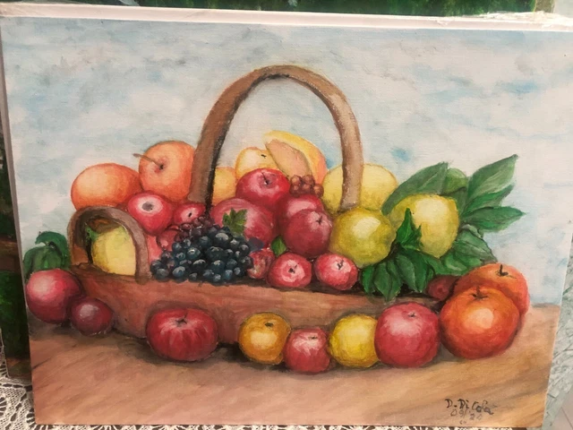 Caspò con frutta in rilievo - Ceramica Massimino