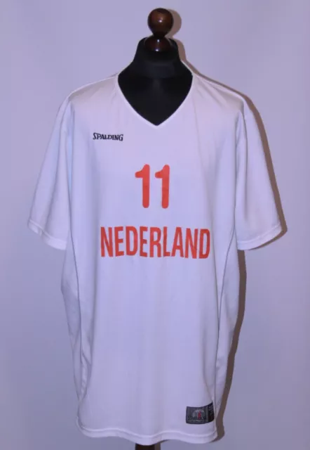 Netherlands National basketball team pre match worn shirt #11 Hammink Spalding