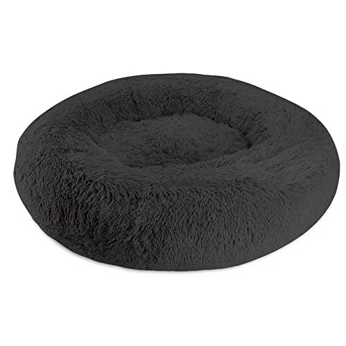 Arlee Donut Round Pet Dog Bed - Memory Foam - Calming Reduce Anxiety - Shaggy...