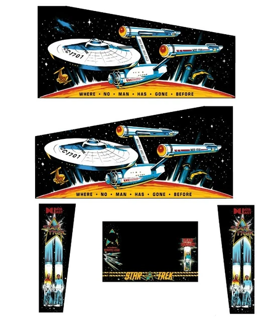 STICKERS STAR TREK POUR Pincab ou Flipper EUR 119,00 - FR