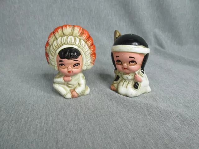Vintage Thanksgiving Mr. and Mrs. Indian Salt and Pepper Shakers