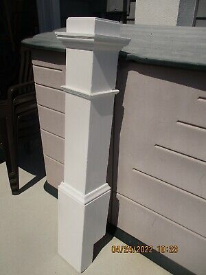 Newel Post Flat Top  Painted White No Frills  We Ship!!!!!! 3