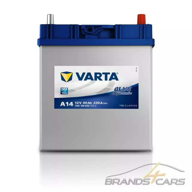 VARTA AUTOBATTERIE 12V 40Ah STARTERBATTERIE 330A ERSETZT 36AH 38AH