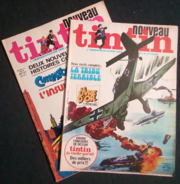 Le Journal de Tintin Nouveau 2 volumes 1976 du n°50 au n°51