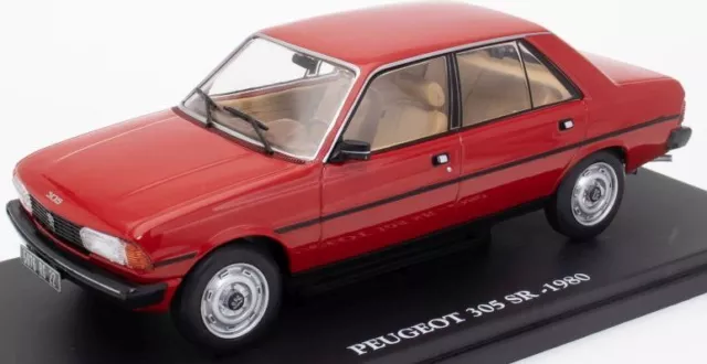 Bezier Games Inc. Peugeot 305 SR 1980 Red European Vintage Cars Cased-1:24 Model