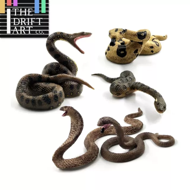 1pc Simulation Cobra Python Anaconda Snake Animal Miniature Art Toy Figure Doll