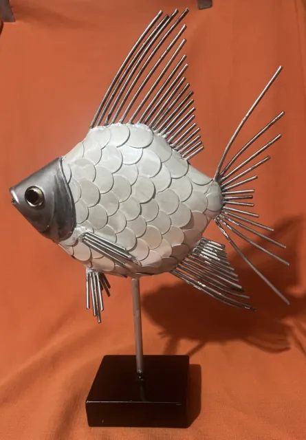METAL SILVERED FISH ornament. £10.00 - PicClick UK