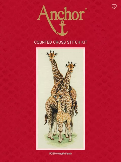 Anchor Counted Cross Stitch Kit - Giraffe Family - PCE740 14cm x 47cm 3