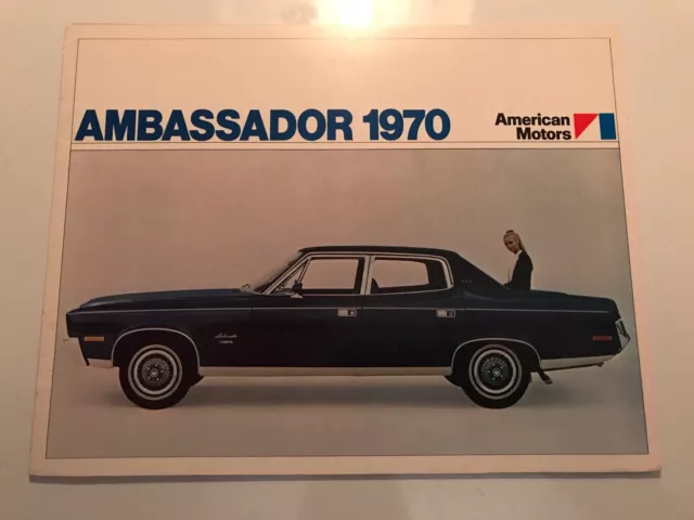 1970 AMC American Motors Ambassador Brochure Folder, Export.