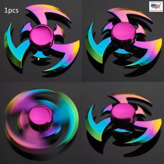 Tri Sun Star - Hand Fidget SIGN Spinner EDC Neon Rainbow Cool Spinner Gift