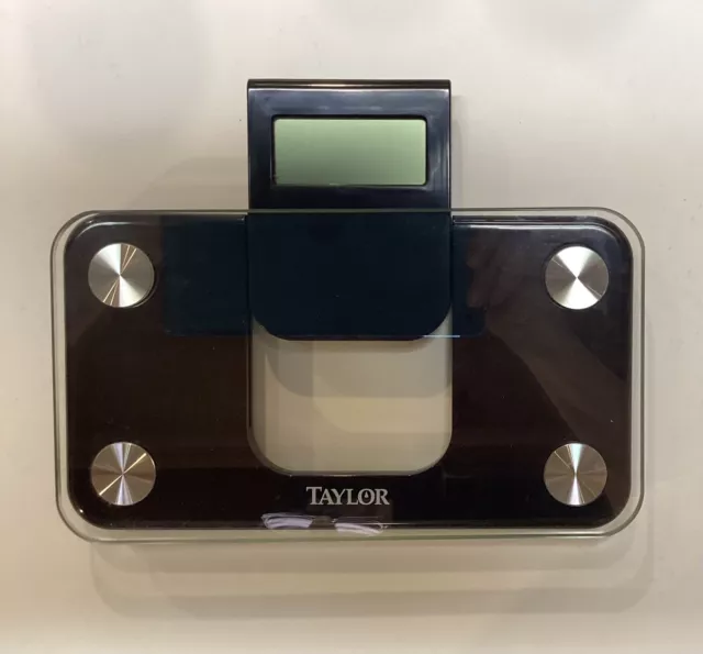 Taylor #7806B Spacesaver DIGITAL BR SCALE ~ Lithium Glass Mini 350lb Compact