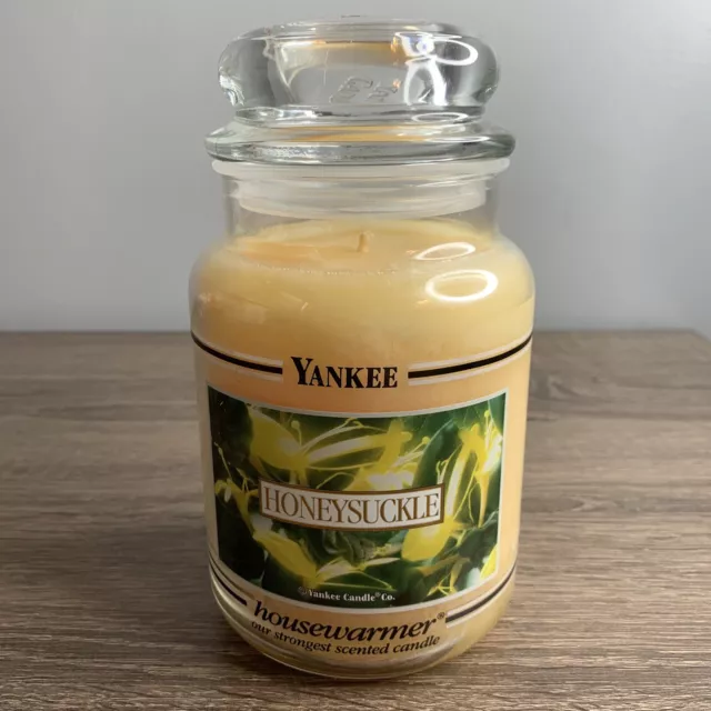 Yankee Candle Retired HONEYSUCKLE 22oz~ Spring ~ Black Band Label~ RARE