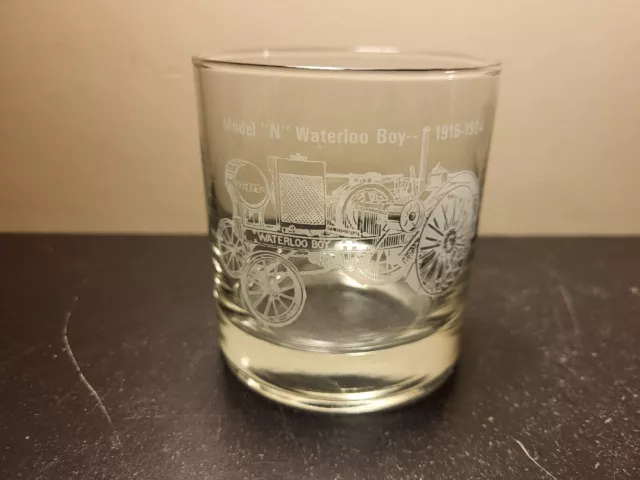 JOHN DEERE Model "N" Waterloo Boy 1916-1924 6 Pc Acid Etched Whiskey Glass Set