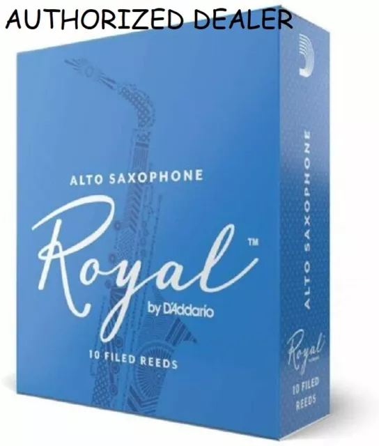 10 Pack Rico Royal Alto Saxophone Reeds Strength 2.5 RJB1025 Sax