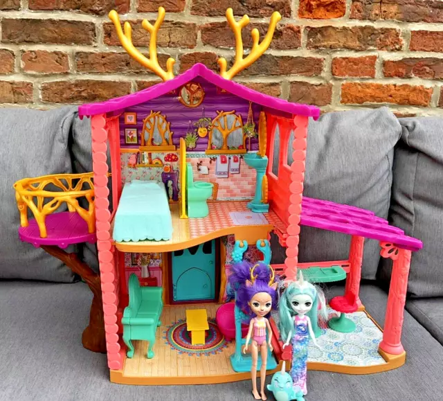 Enchantimals Cozy Deer House Playset With Danessa Deer & Nadide Narwhal Dolls