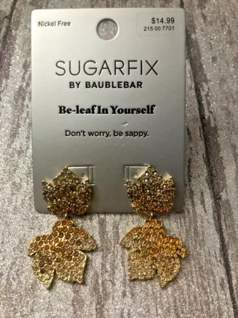 SUGARFIX by BaubleBar 'Be-Leaf In Yourself' Statement Earrings