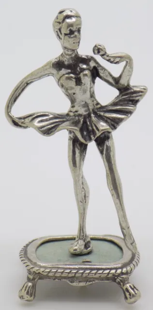 Vintage Italian Handmade Genuine Silver Ballerina Dancer Figurine Miniature