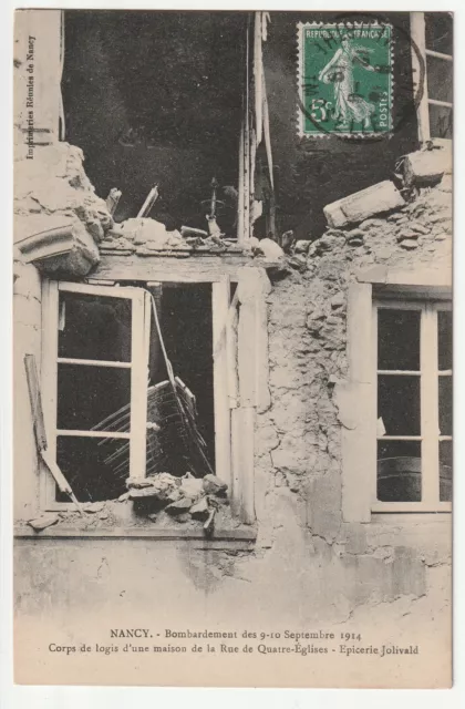 NANCY - Meurthe & Moselle - CPA 54 - Bombardements Guerre - Epicerie Jolivald