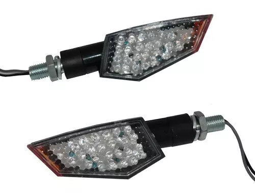 2x Universal Blinker Klar 25 LED 12V M10 Motorrad Moped Quad Blinkleuchte ECE E8