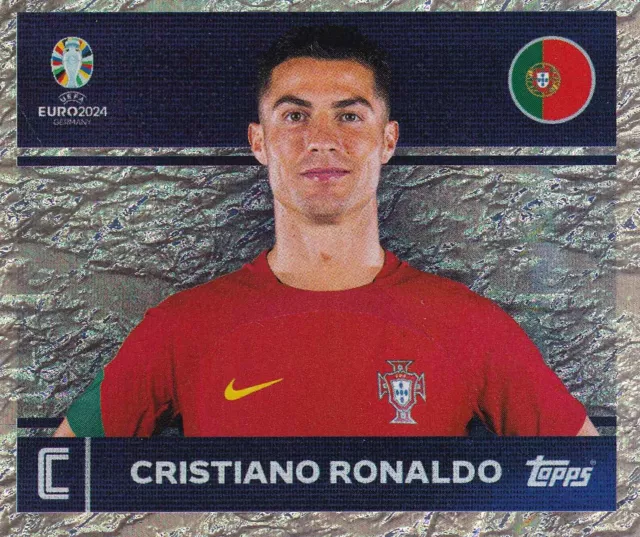 topps, UEFA Euro 2024 Germany: figurina Por 2 Cristiano Ronaldo (Portugal)