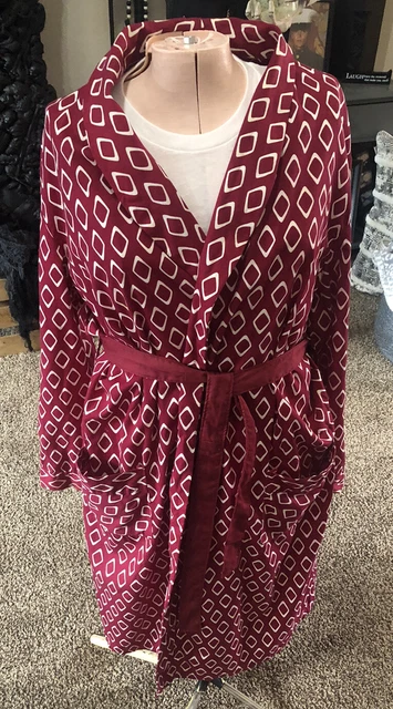 Vintage 60’s 70’s Robe Men’s Fruit Of The Loom Size L Diamond Pattern