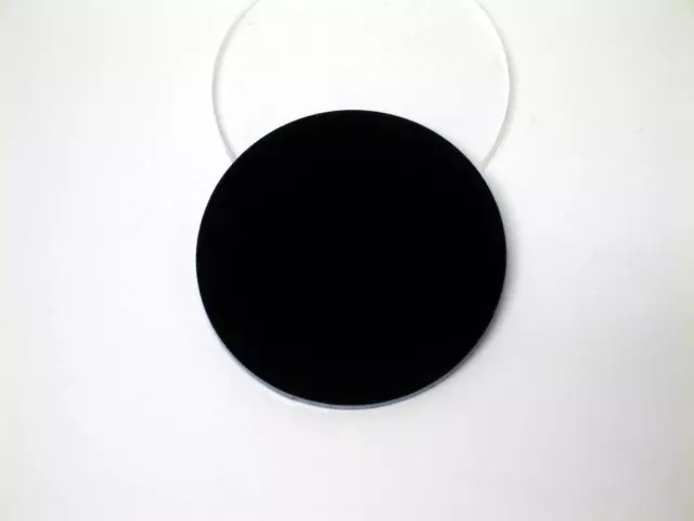 Acrylic Perspex Disk Circle Black 3mm Thick 20mm to 100mm Diameter