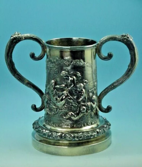 Superb Large Victorian Sterling Silver Handled Trophy Cup Geo Angell London 1858