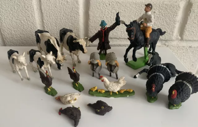 Vintage 1970’s Britains Ltd England Farm Animals Cow Horse Pig Sheep X17 Bundle3