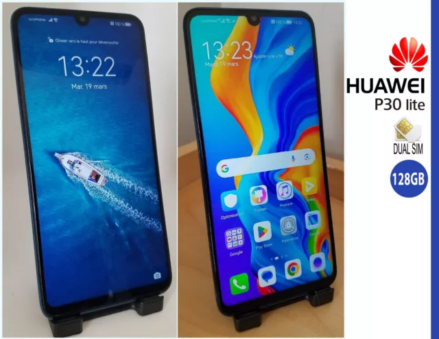 Huawei P30 Lite Smartphone débloqué 4G -6,15" - 128Go - Dual Sim - Peacock Blue