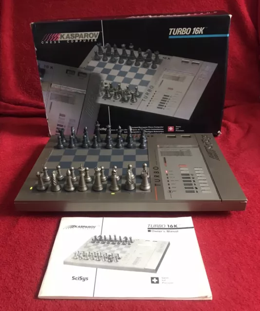 Scisys Kasparov Turbo 16K Computer Chess Tested Retro Game Box Manual Complete