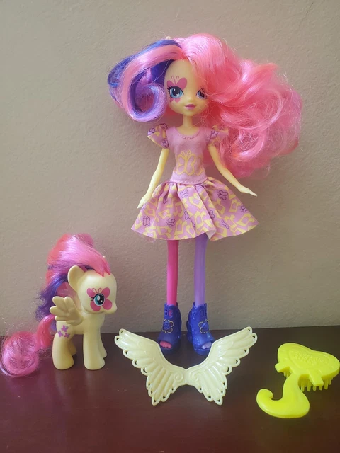 MY LITTLE PONY Equestria Girls Rainbow Rocks Fluttershy Doll & Pony Set ...