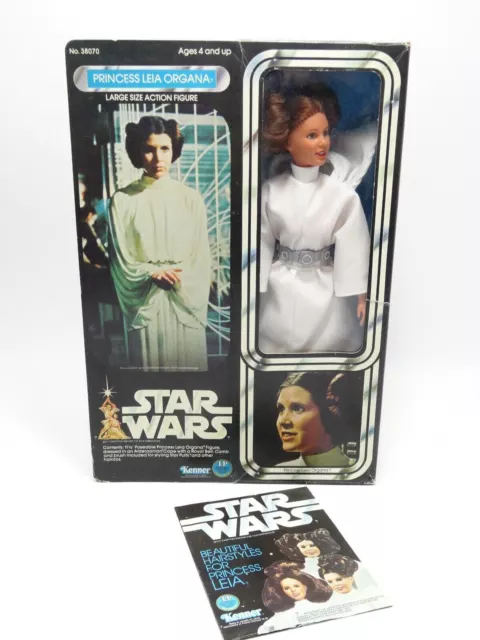 Kenner Star Wars vintage Princess Leia Organa 12" figure in Box/Acrylic case