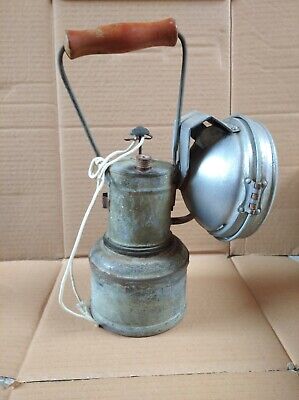Antica lanterna lampada ad Acetilene Carburo Vintage Ferrovie Bertoni 