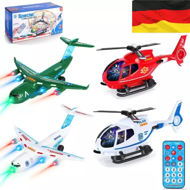 Elektrisches Flugzeug Spielzeug Rettung Hubschrauber mit LED-Lichtmusik DE