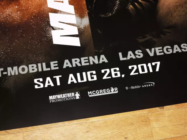 FLOYD MAYWEATHER vs. CONOR McGREGOR FIGHT POSTER 2017 LAS VEGAS ORIGINAL in MINT 2