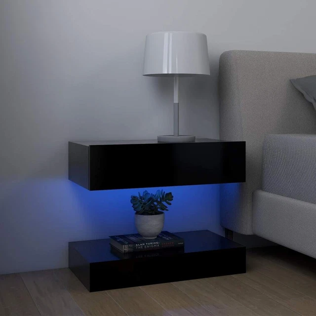1/2x Table de Chevet Aggloméré Table de Nuit Armoire de Lit Multicolore vidaXL