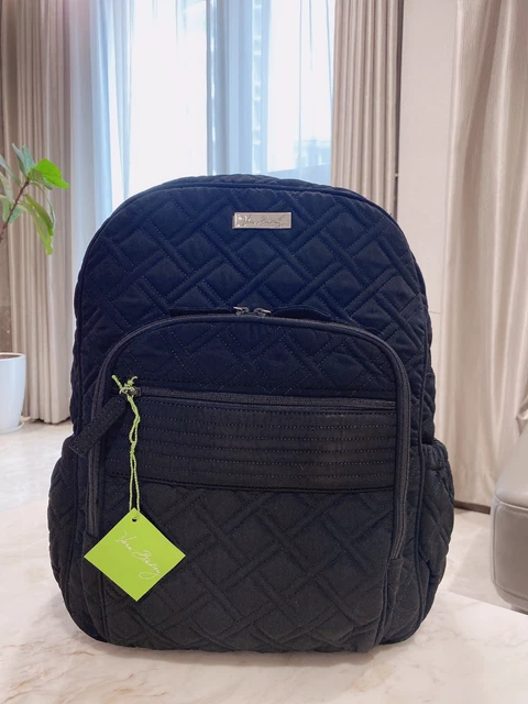 NEW with tag vera bradley Classic Black Campus Backpack  College Professional