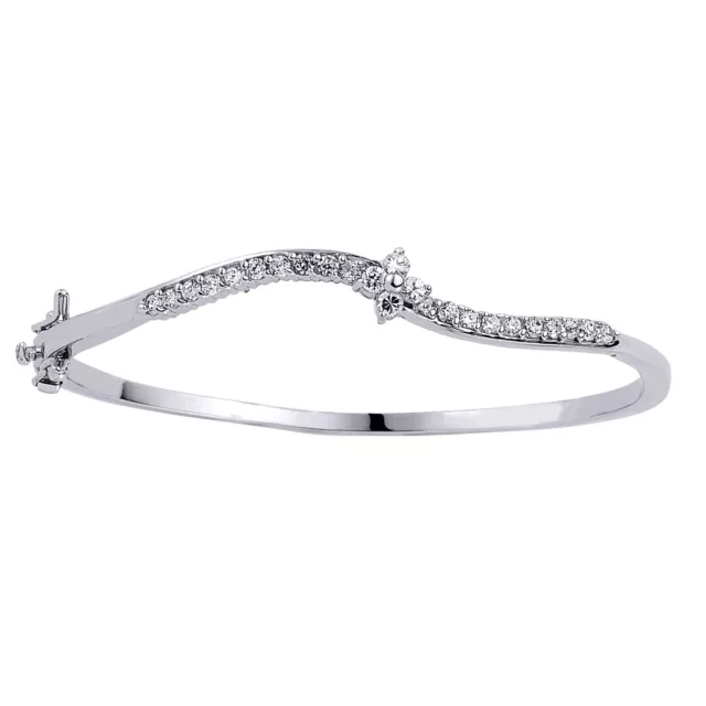 Jewelco London Dames Argent sterling blanc zircone cubique tennis bracelet